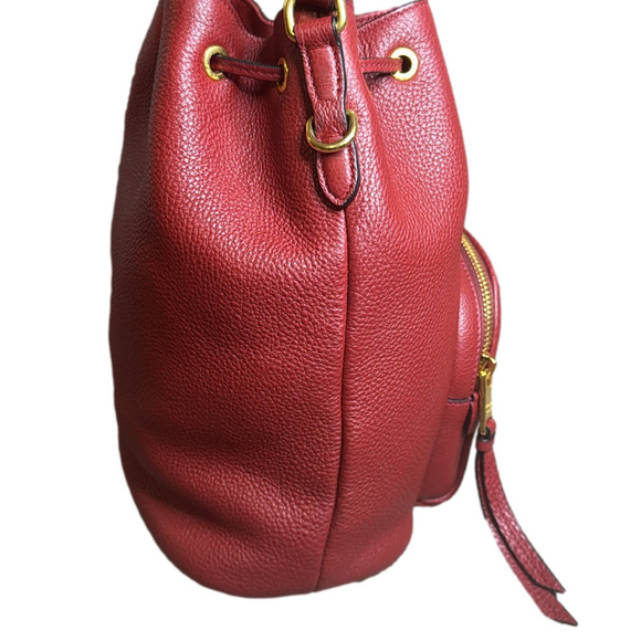 Prada Sechiello Vitello Daino Rubino Handbag - Picture 5 of 9